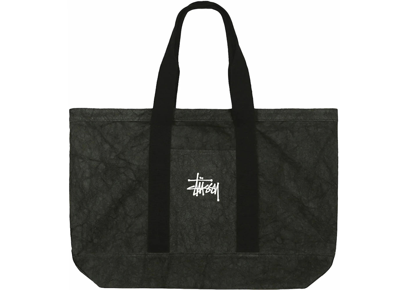 Stussy Canvas Extra Large Tote Bag Washed Black
