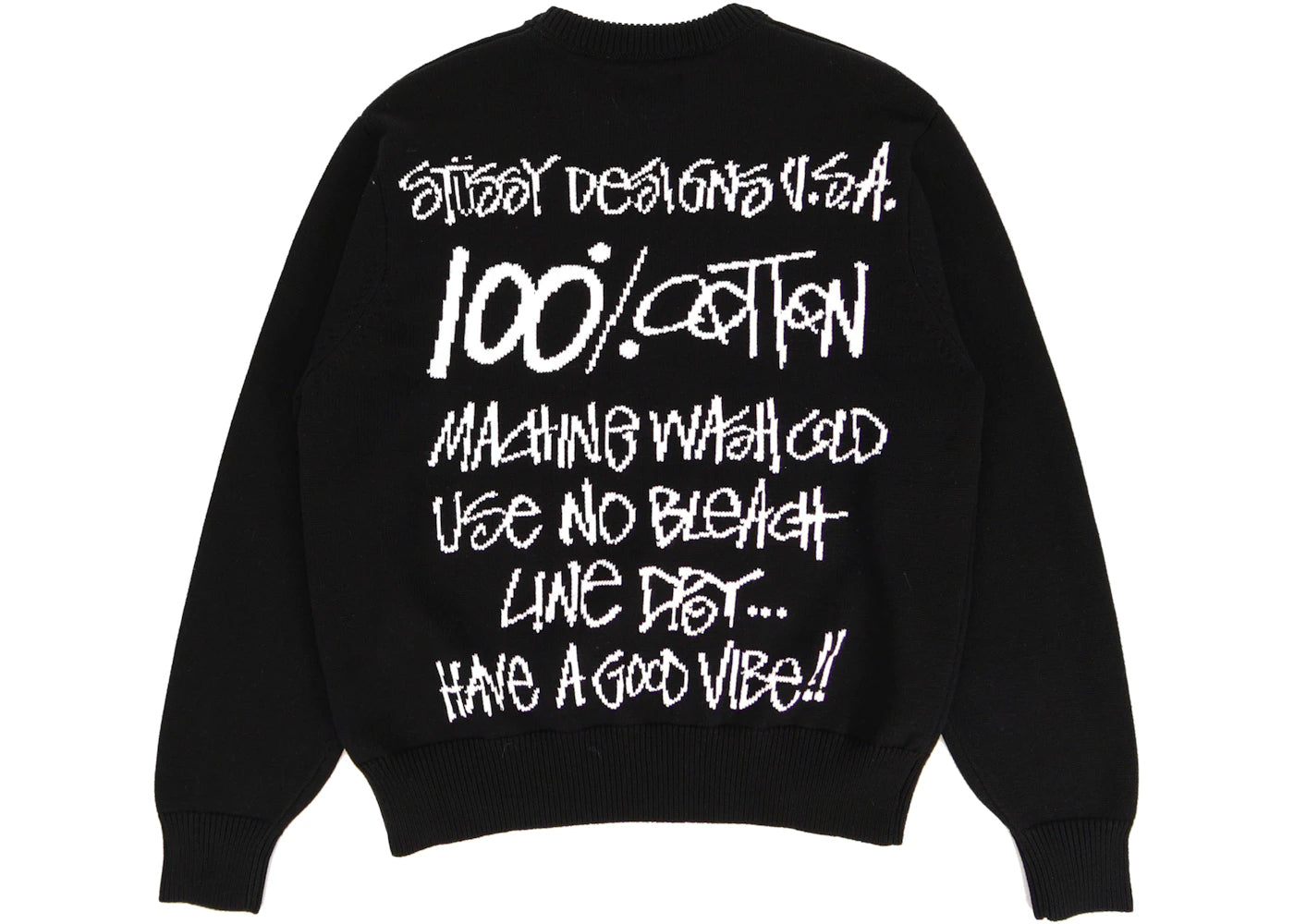 Stussy Care Label Sweater Black