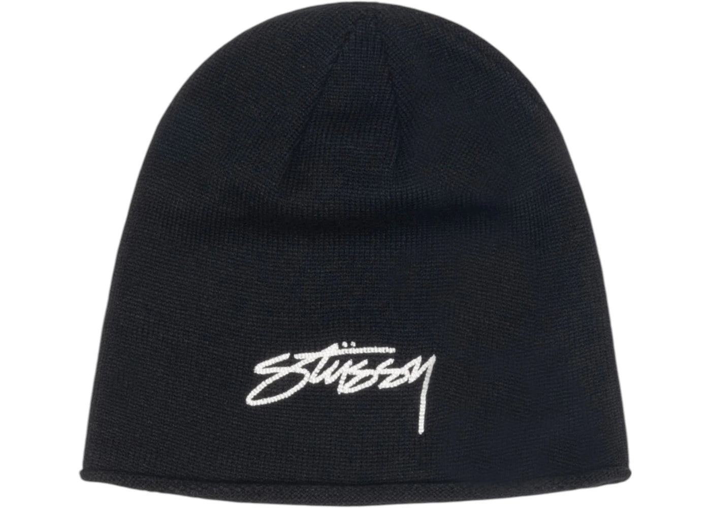 Stussy Chain Stitch Rolled Edge Skullcap Black