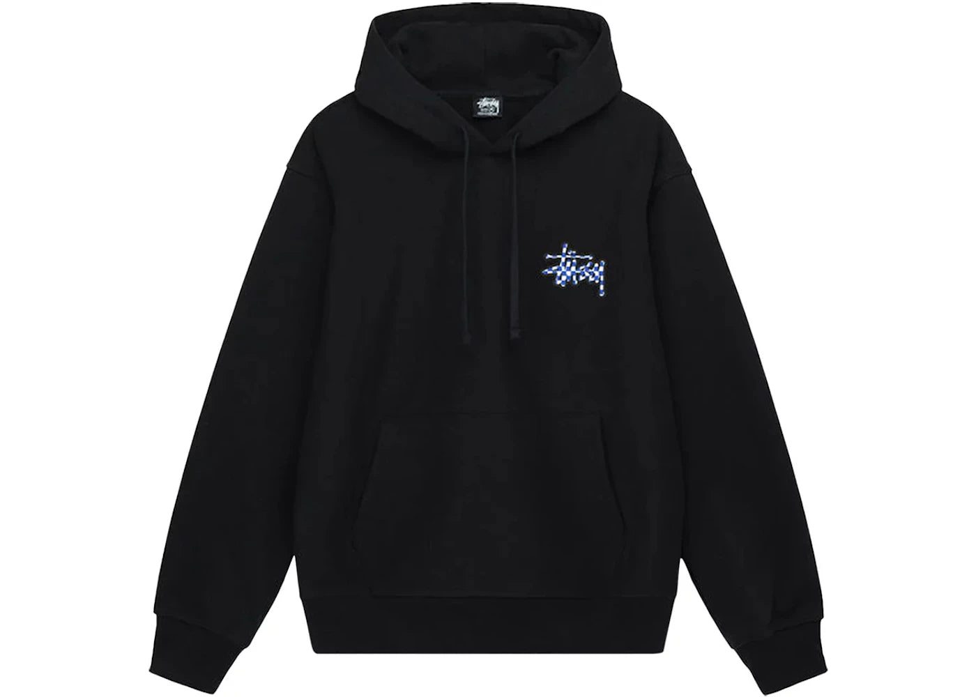 Stussy Checker Stock Hoodie Black