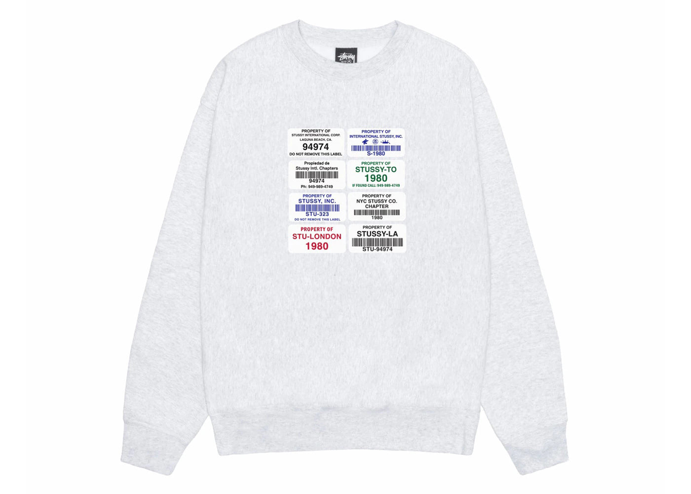 Stussy Codes Crew Ash Heather