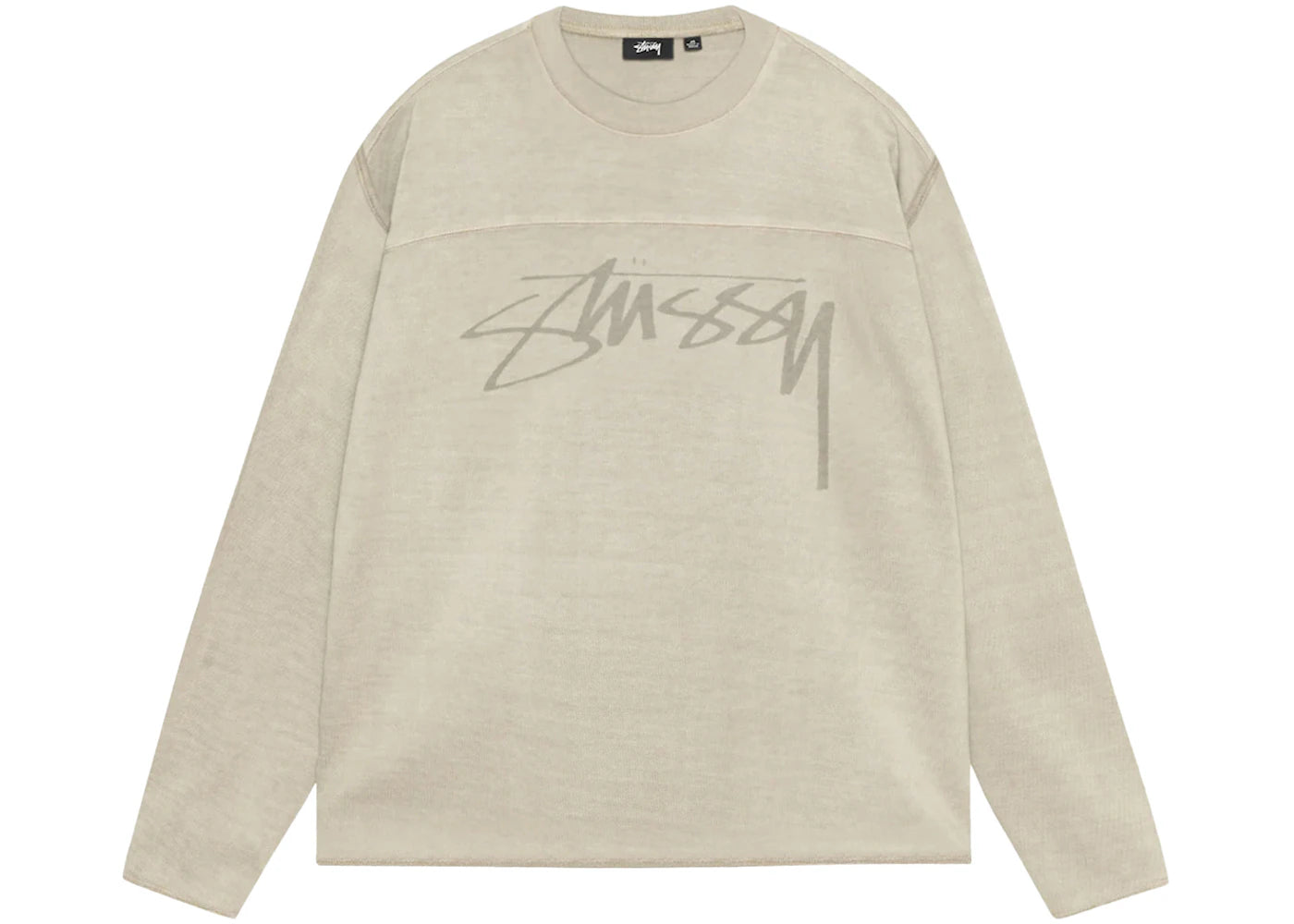 Stussy Cotton Football Pigment Dyed Crew Sand