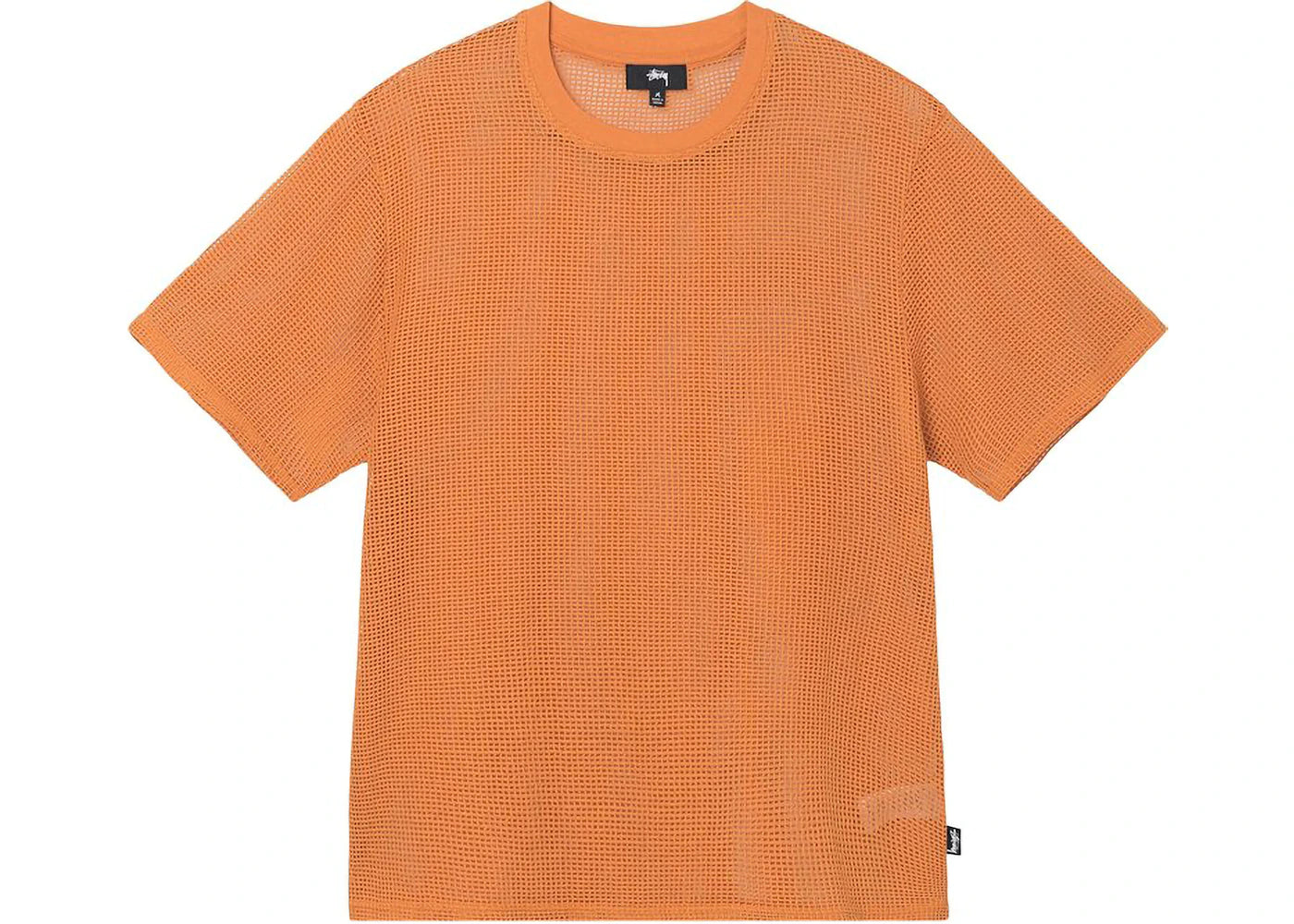 Stussy Cotton Mesh Crew T-shirt Orange