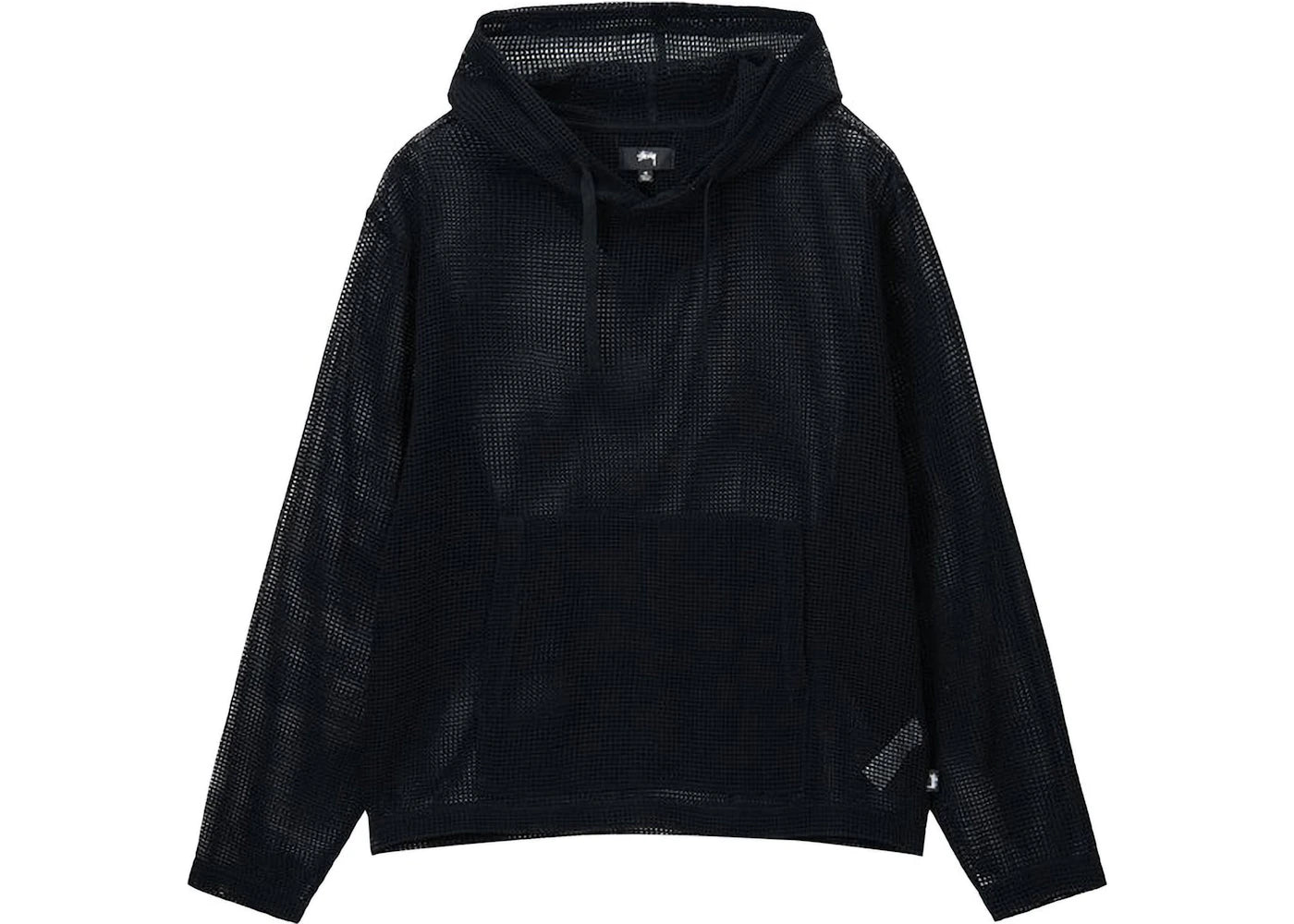 Stussy Cotton Mesh Hoodie Black
