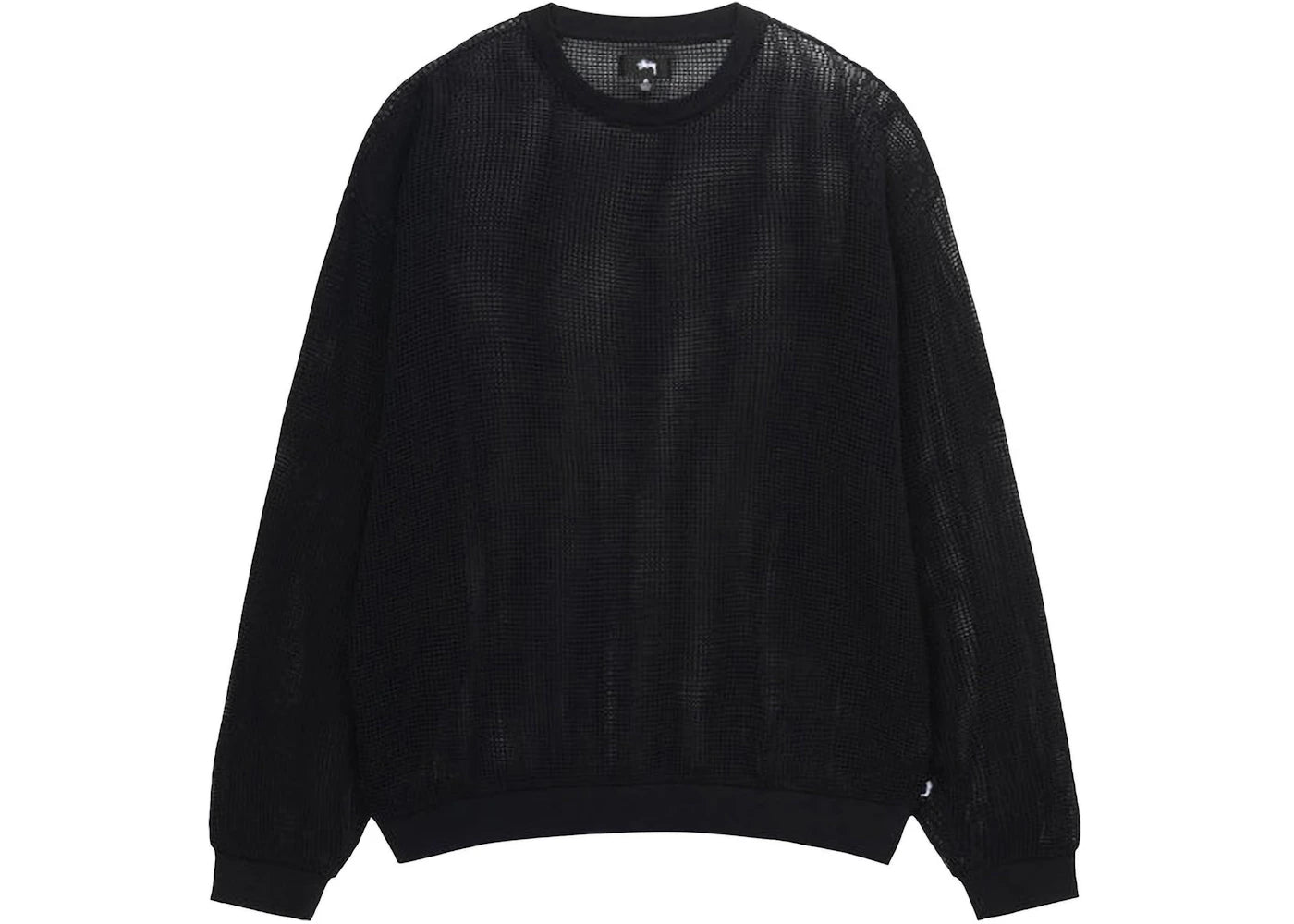 Stussy Cotton Mesh L/S Crew Black