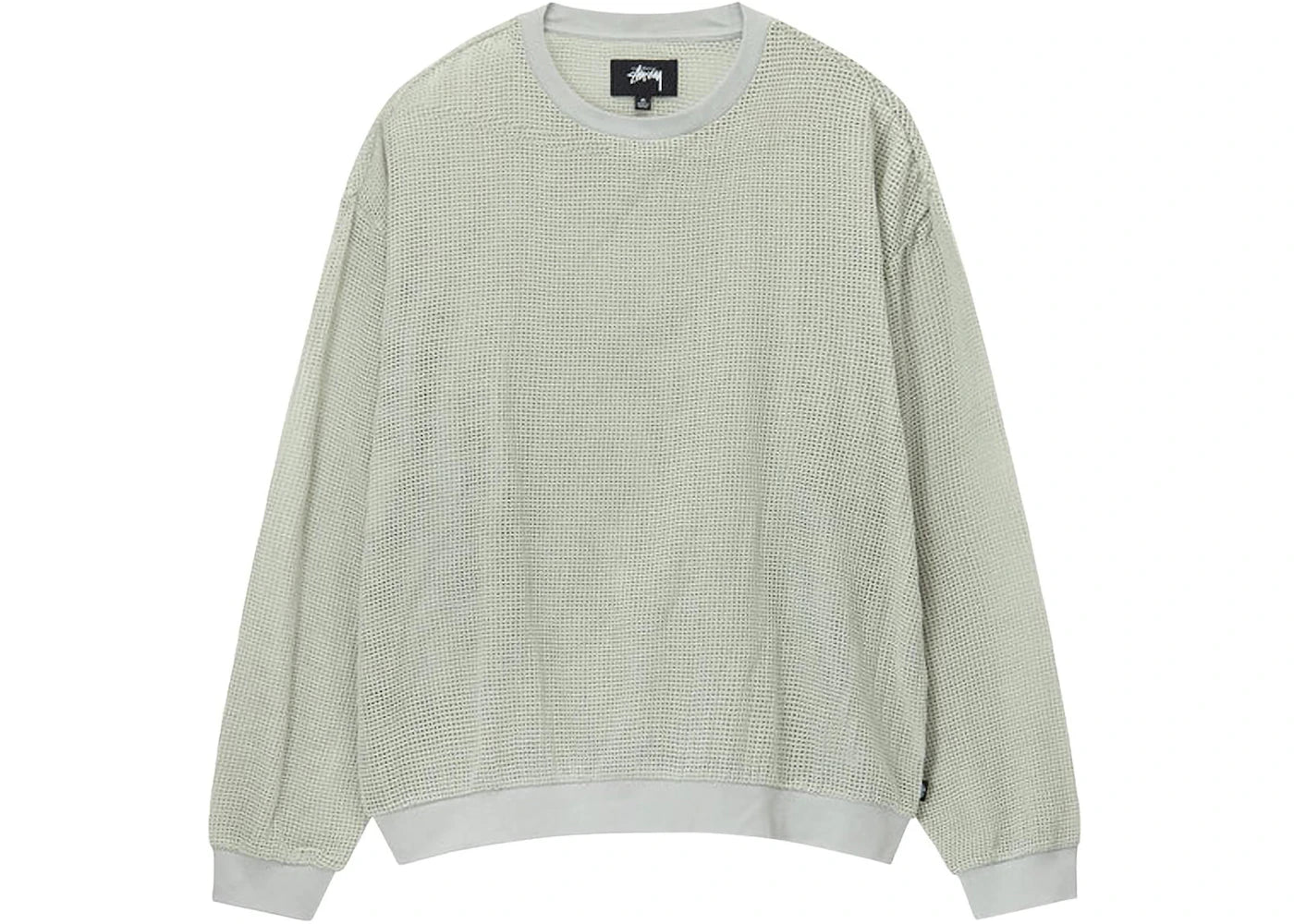 Stussy Cotton Mesh Long-Sleeve Crew Top Bone