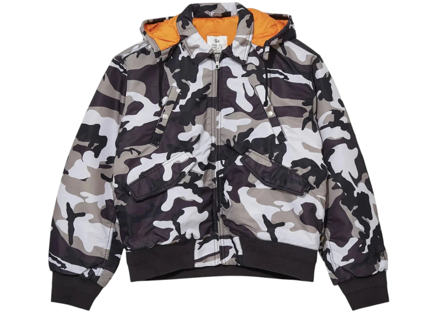 Stussy Flight Bomber Jacket Snow Camo