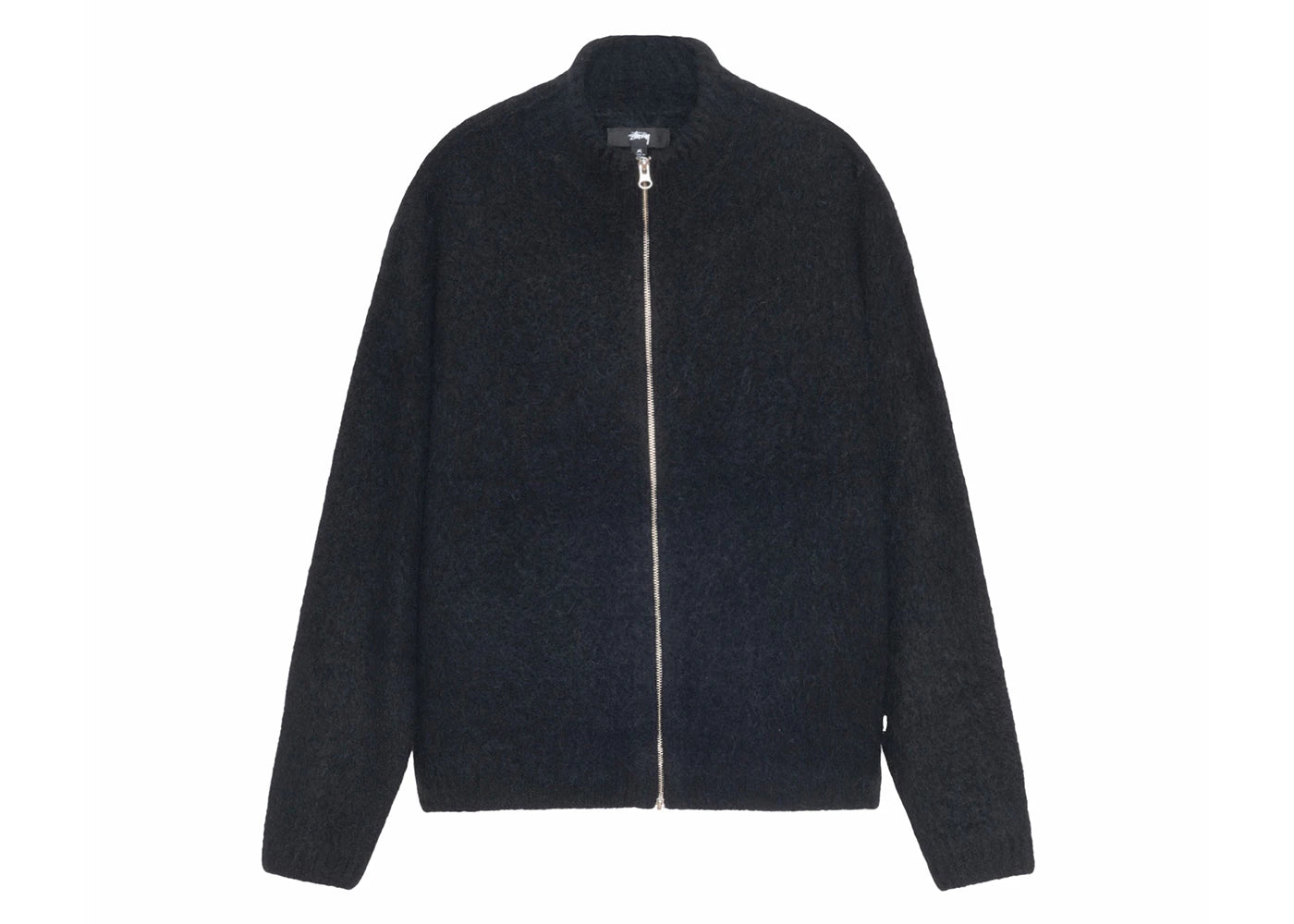 Stussy Full Zip Brushed Merino Sweater Black