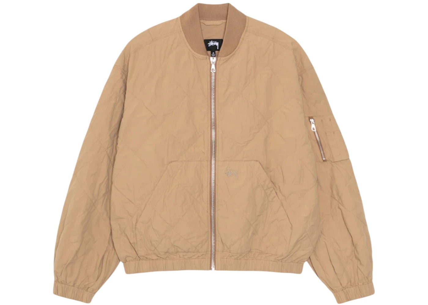 Stussy Lightweight Cotton Bomber Jacket Khaki