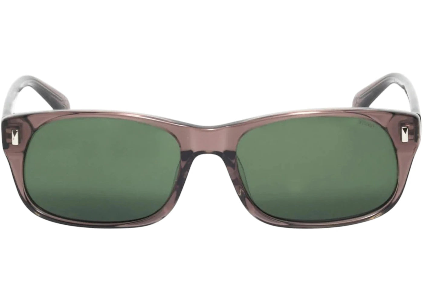 Stussy Michael Sunglasses Transparent Taupe/Green Lens