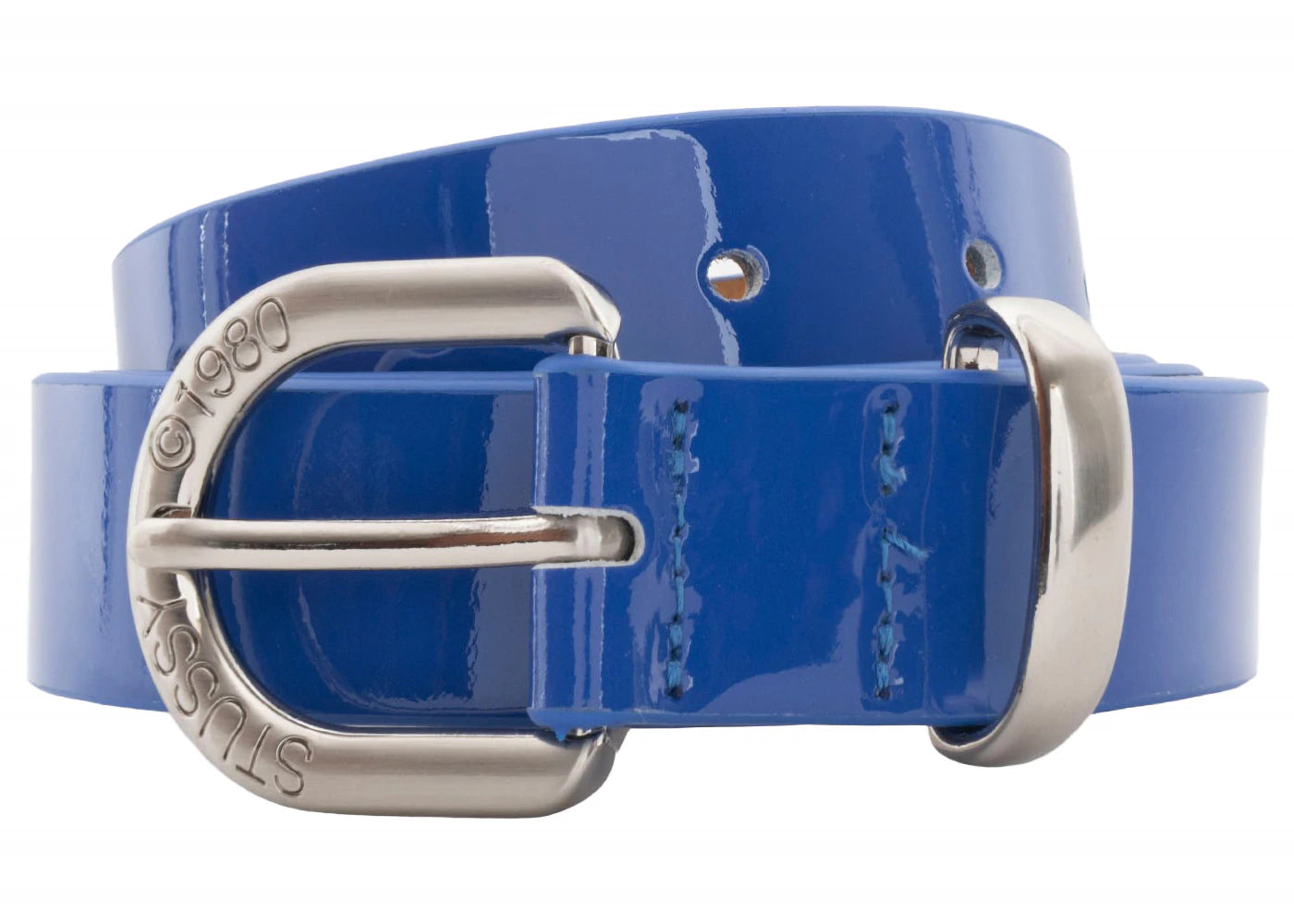 Stussy Patent Leather Belt Neon Royal