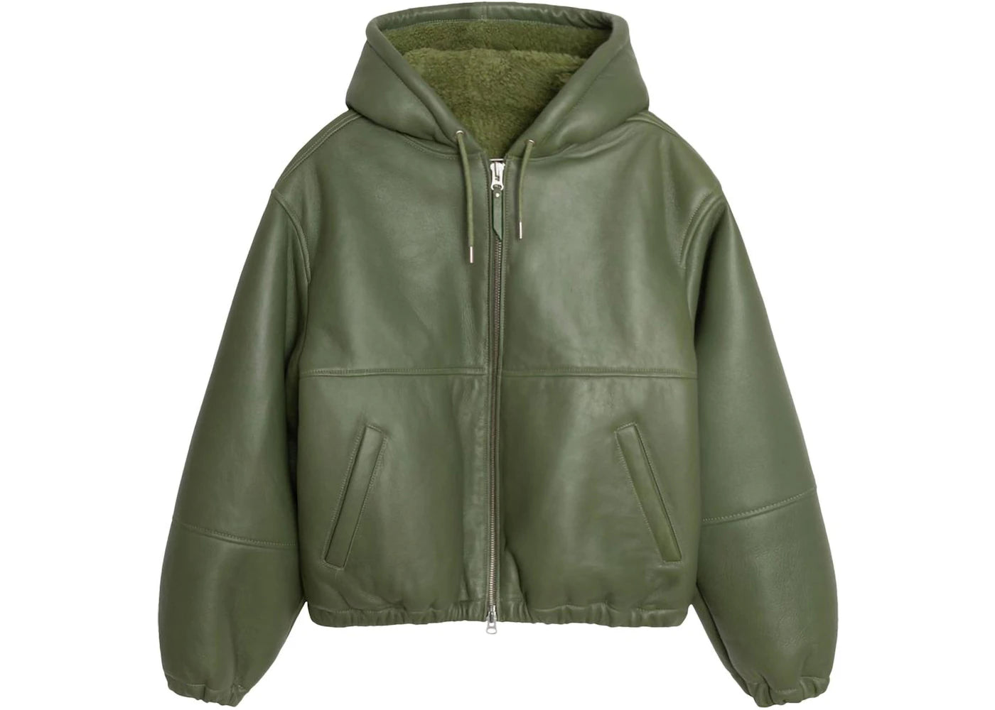 Stussy Shearling Hooded Work Jacket Green