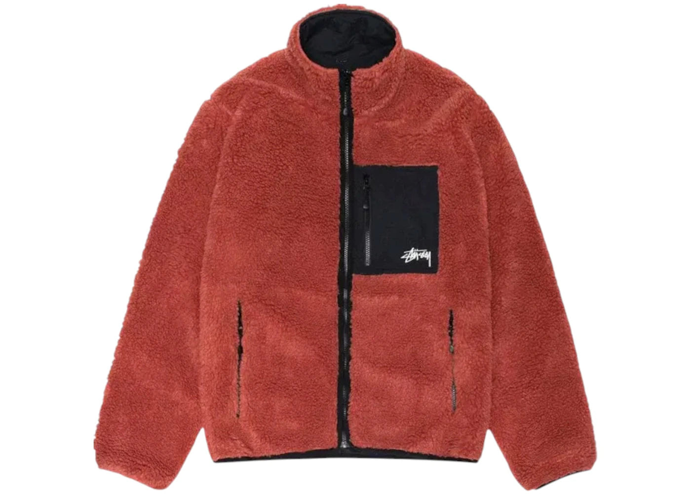 Stussy Sherpa Reversible Jacket Terra Cotta