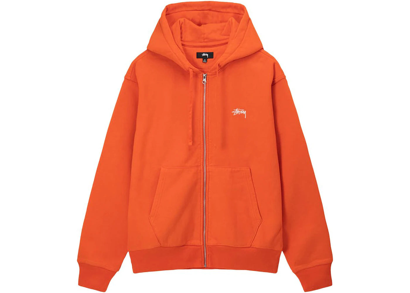 Stussy Stock Logo Zip Hoodie Orange