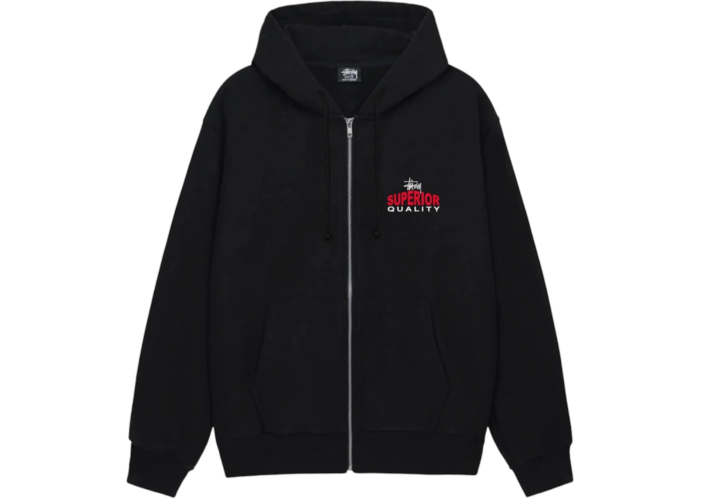 Stussy Superior Quality Zip Hoodie (SS25) Black