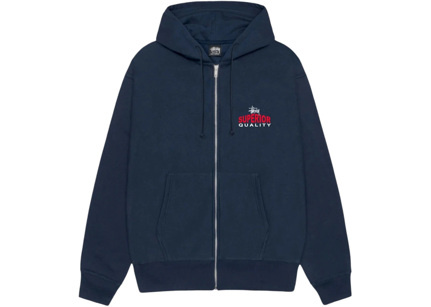 Stussy Superior Quality Zip Hoodie (SS25) Navy