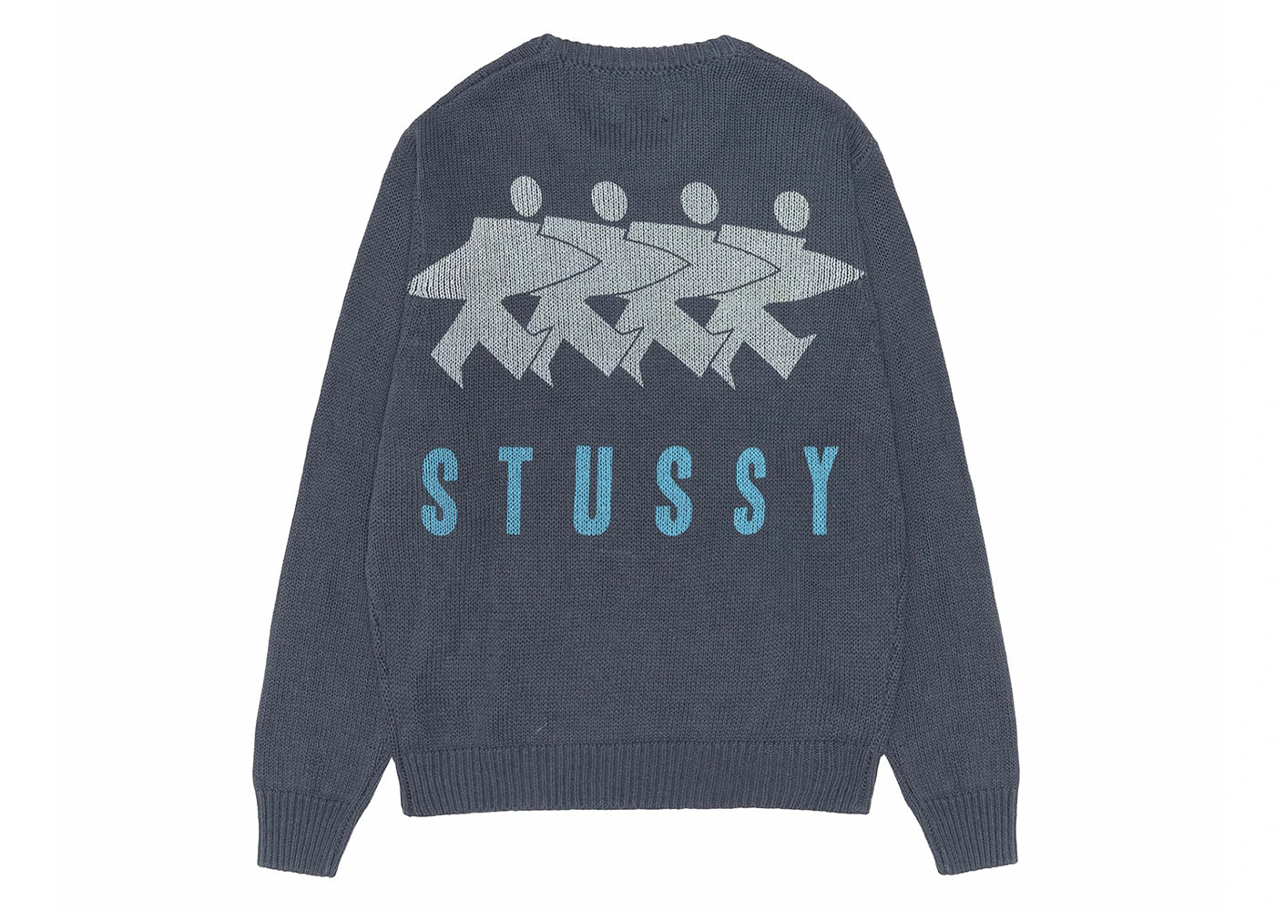 Stussy Surfman Icon Cotton Linen Crew Dusty Blue