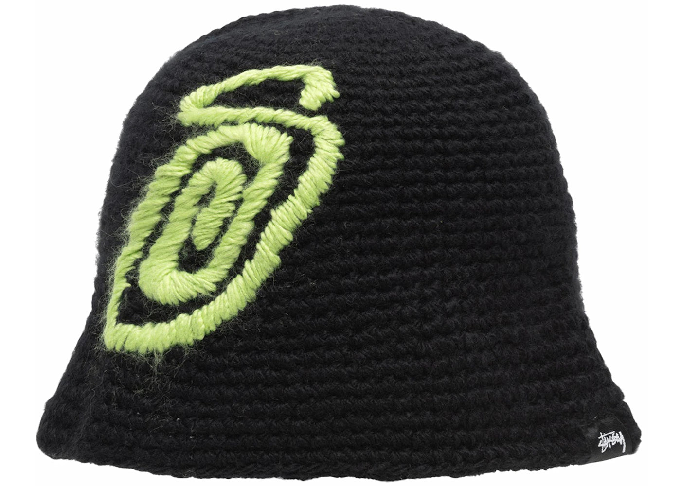 Stussy Swirly S Knit Bucket Hat Black