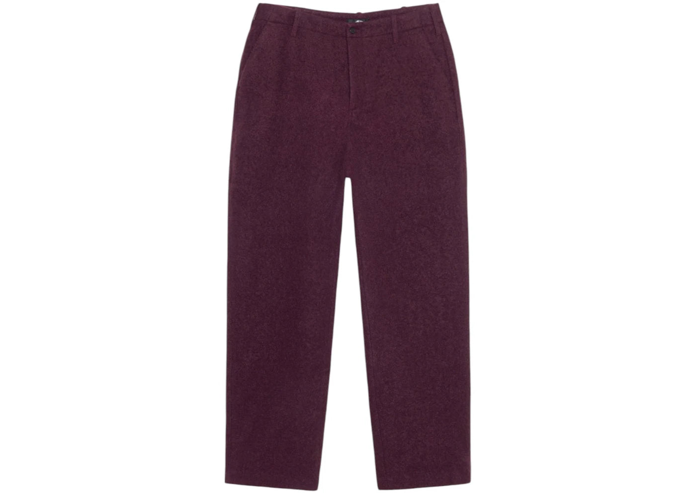 Stussy Textured Wool Relaxed Trouser Wine