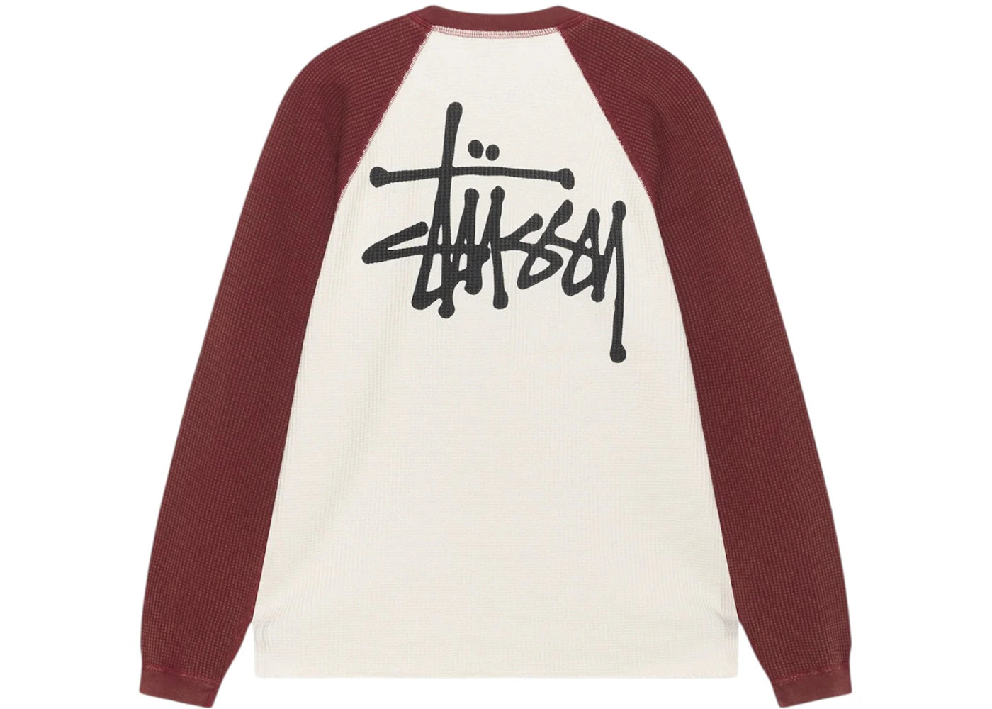 Stussy Thermal 2 Tone Raglan Shirt White