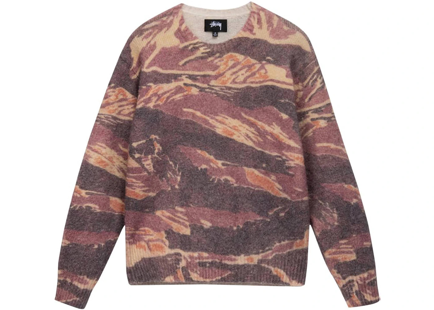 Stussy Tigris Print Sweater Brown