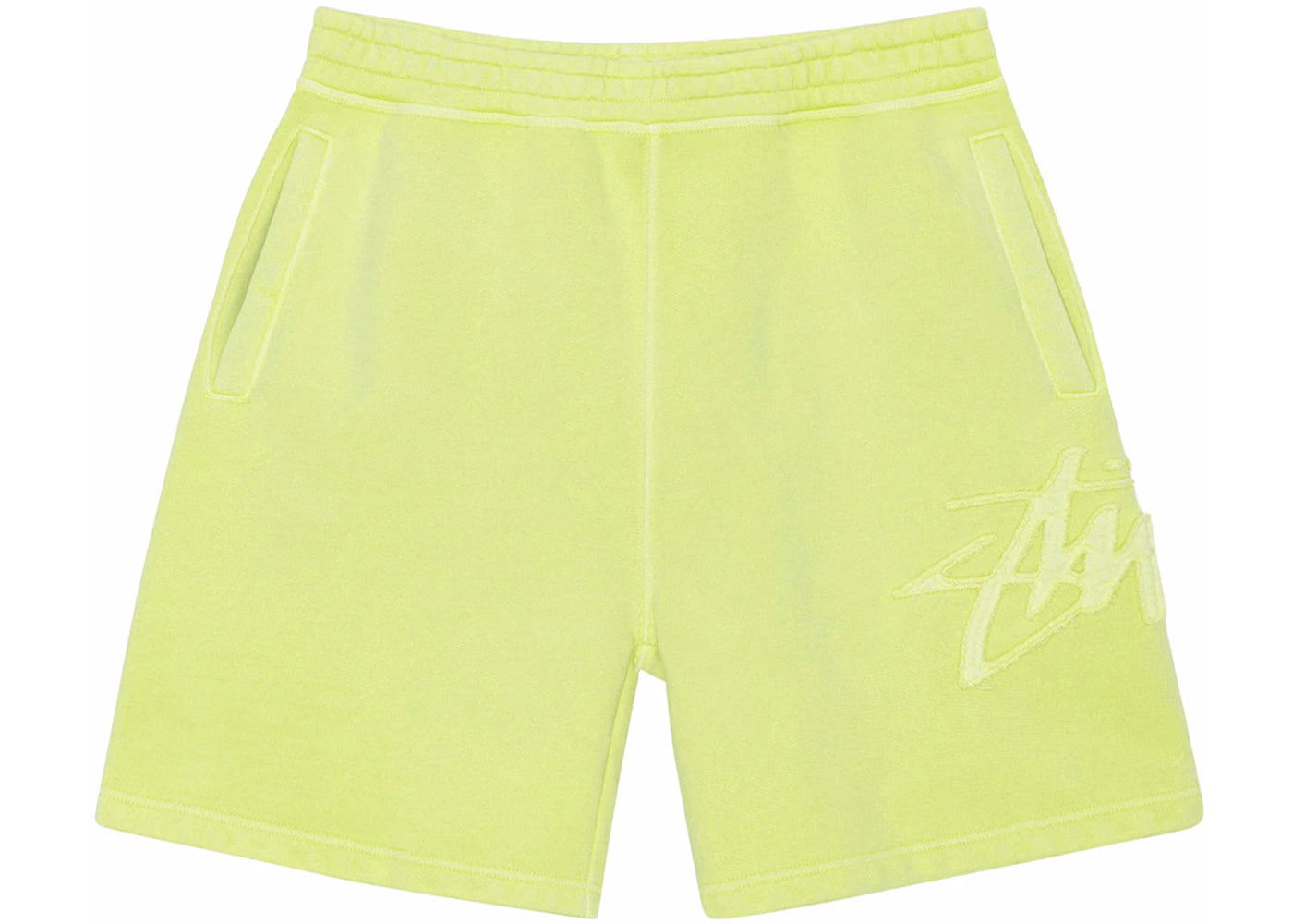 Stussy Tonal Applique Fleece Short Lime