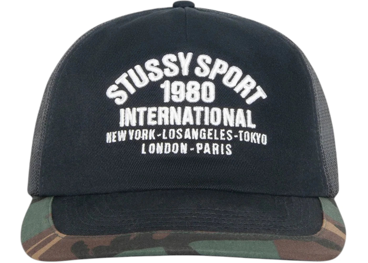 Stussy Trucker International Snapback Black