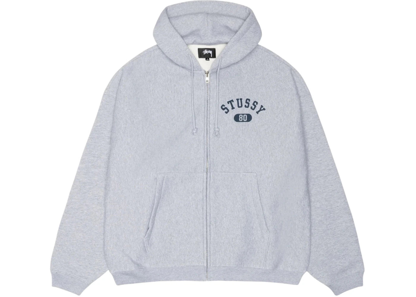 Stussy Varsity Zip Hoodie Grey Heather