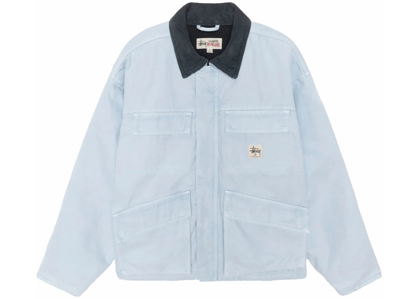 Stussy Washed Canvas Shop Jacket Light Blue