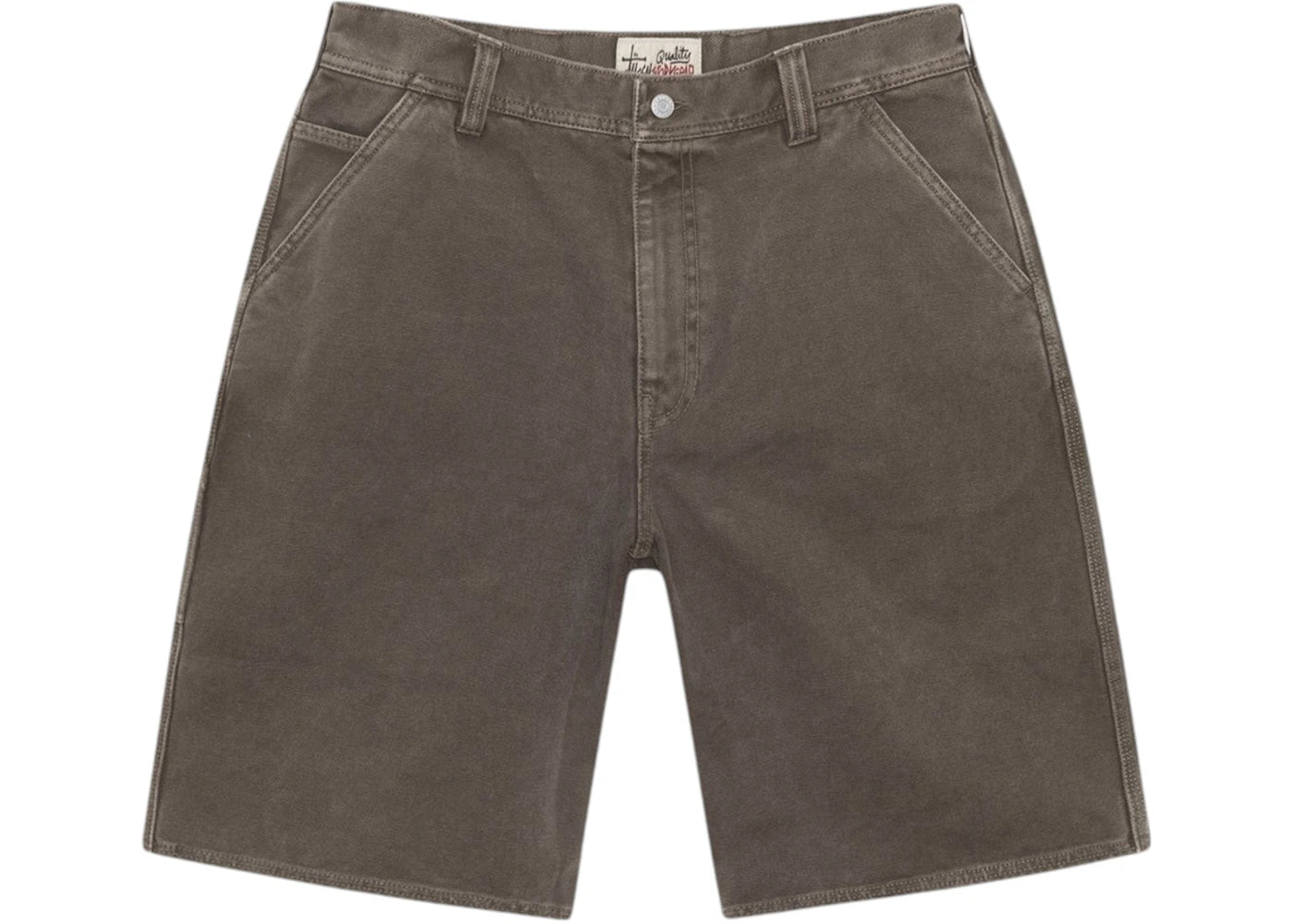 Stussy Washed Canvas Work Short Brown