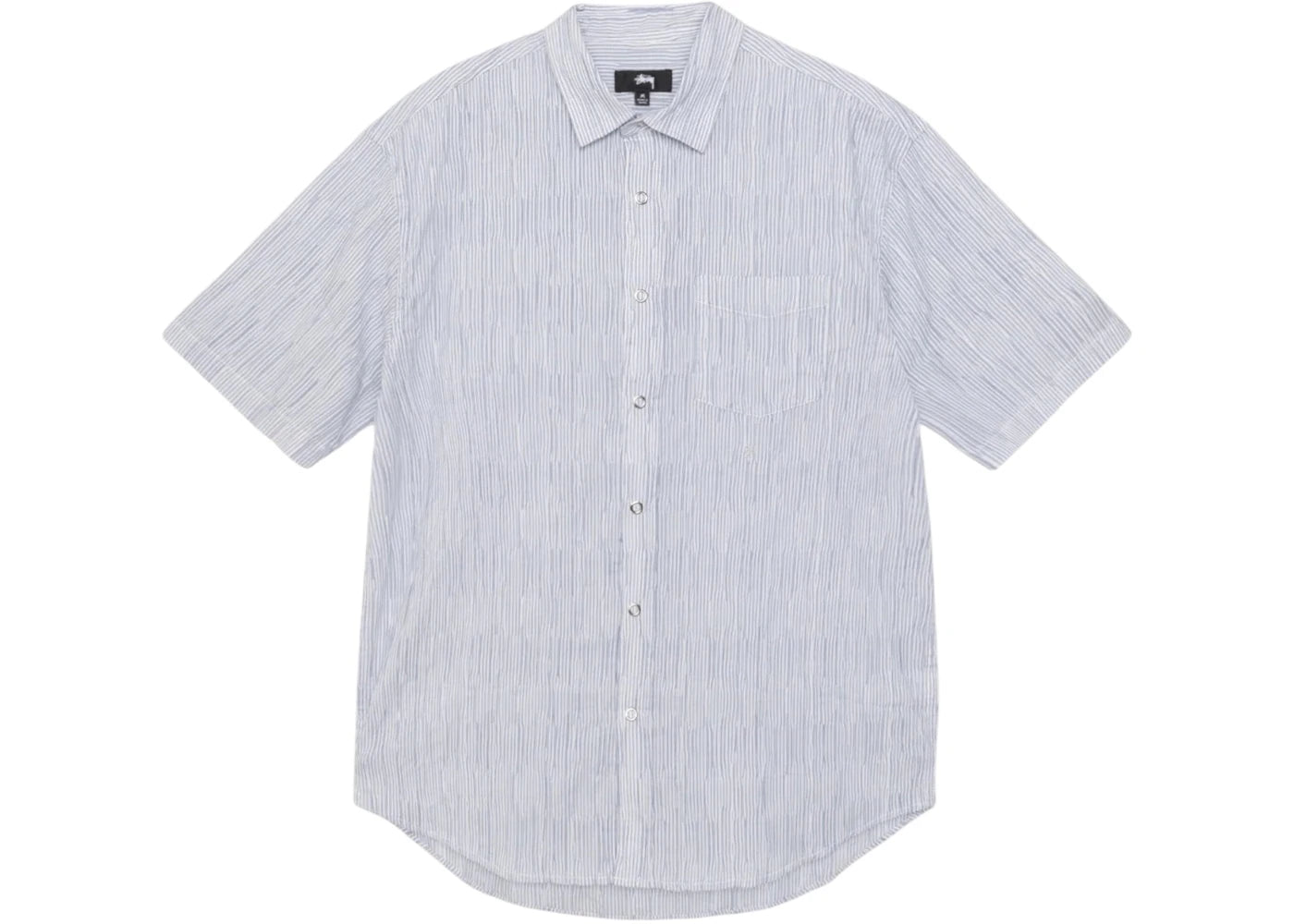 Stussy Wavy Striped Short Sleeve Shirt Blue