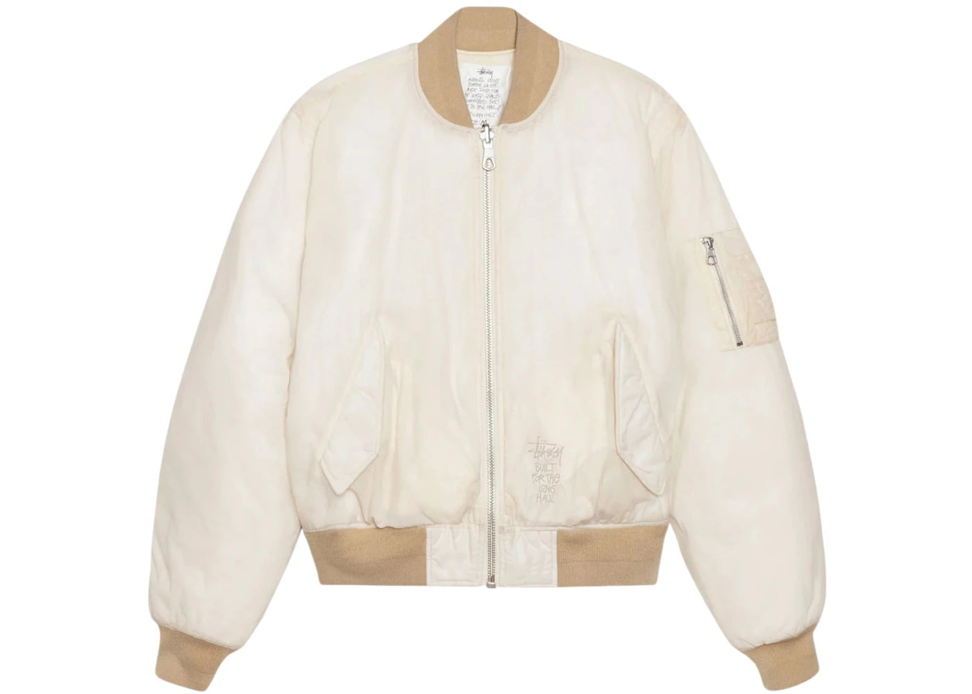 Stussy Waxed Built Bomber Jacket Cream