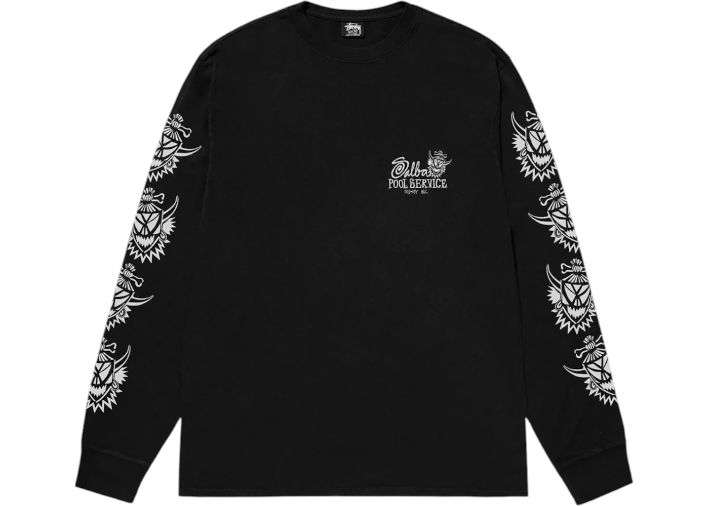 Stussy Witch Doctor Pigment Dyed L/S Tee Black