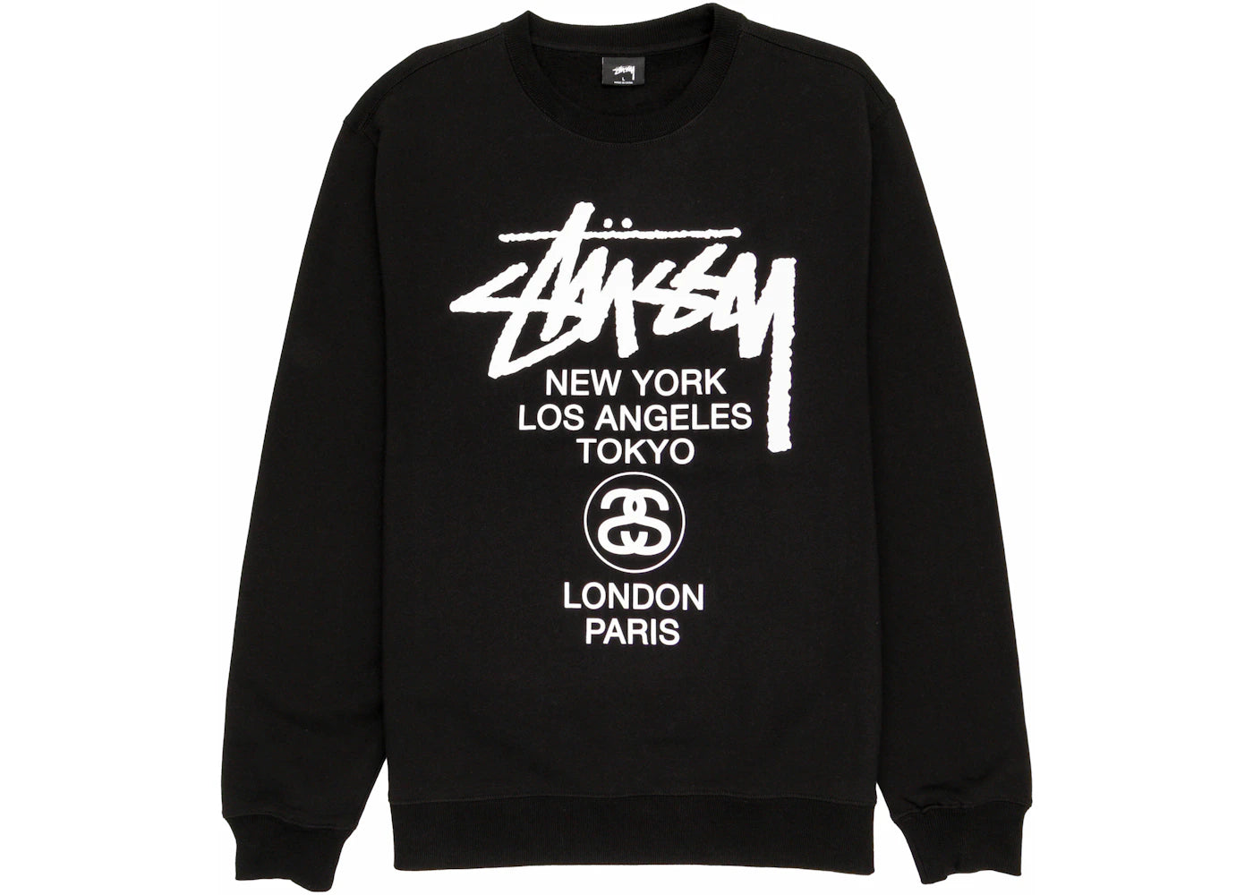 Stussy World Tour Crewneck Black