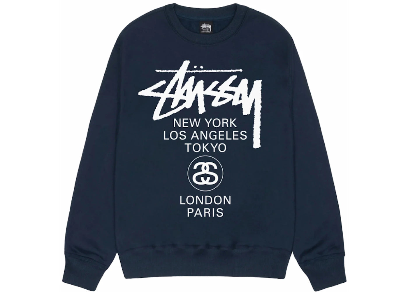 Stussy World Tour Crewneck Navy