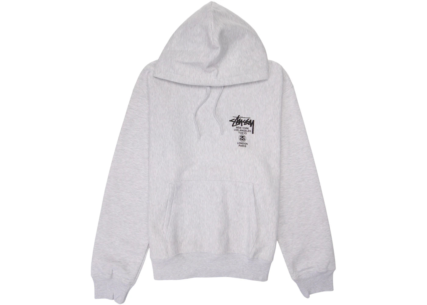 Stussy World Tour Hoodie Ash Heather