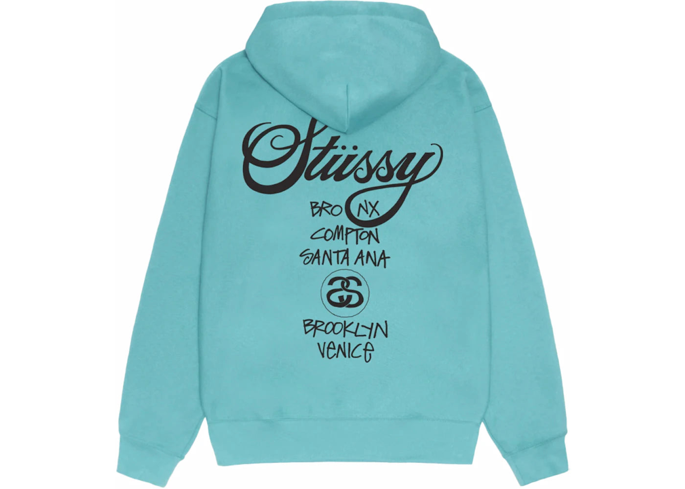 Stussy World Tour Hoodie Ocean