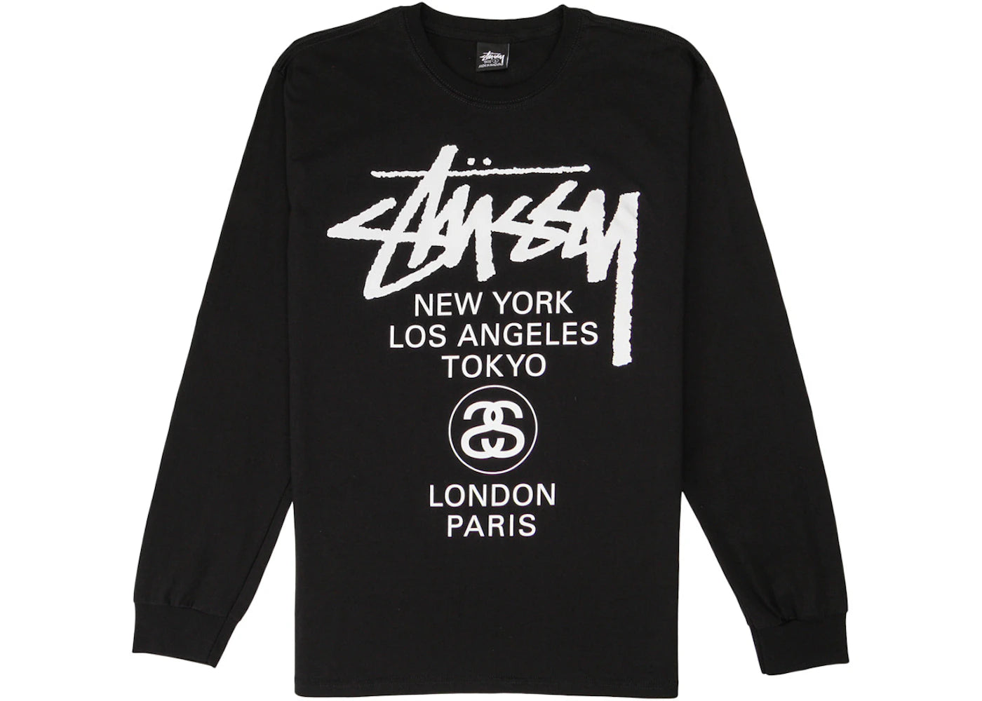 Stussy World Tour L/S T-Shirt Black