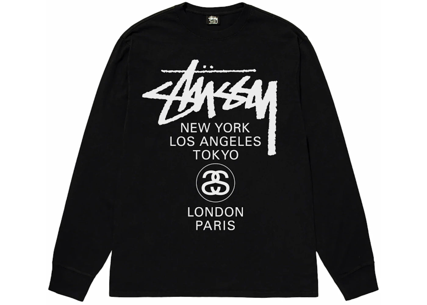 Stussy World Tour LS Tee Black