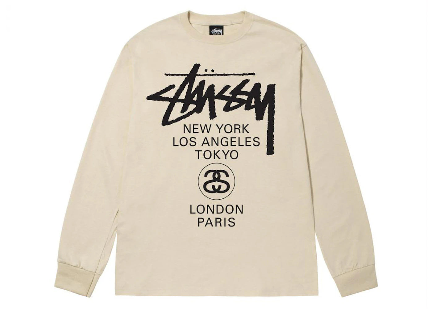 Stussy World Tour L/S Tee Putty (FW22)