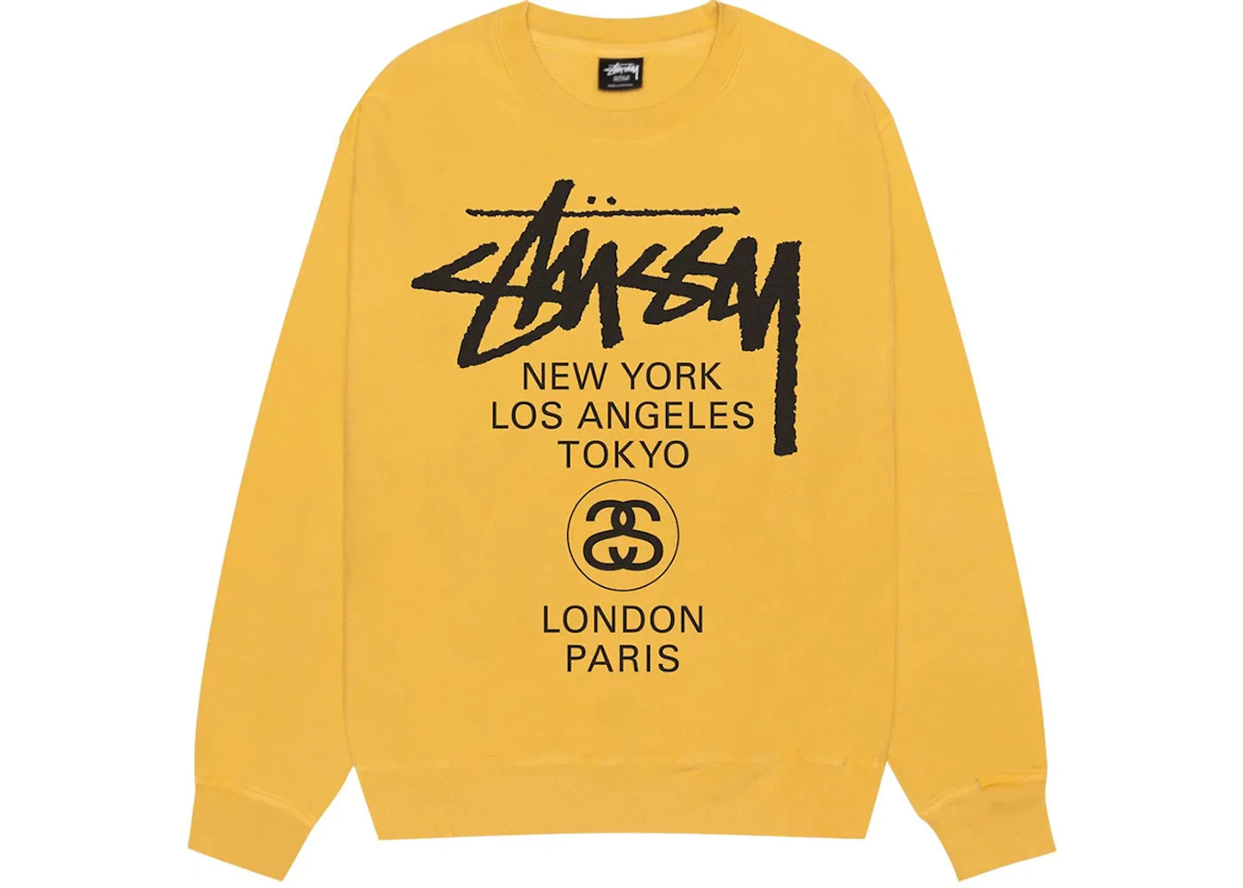 Stussy World Tour Pigment Dyed Crewneck Honey
