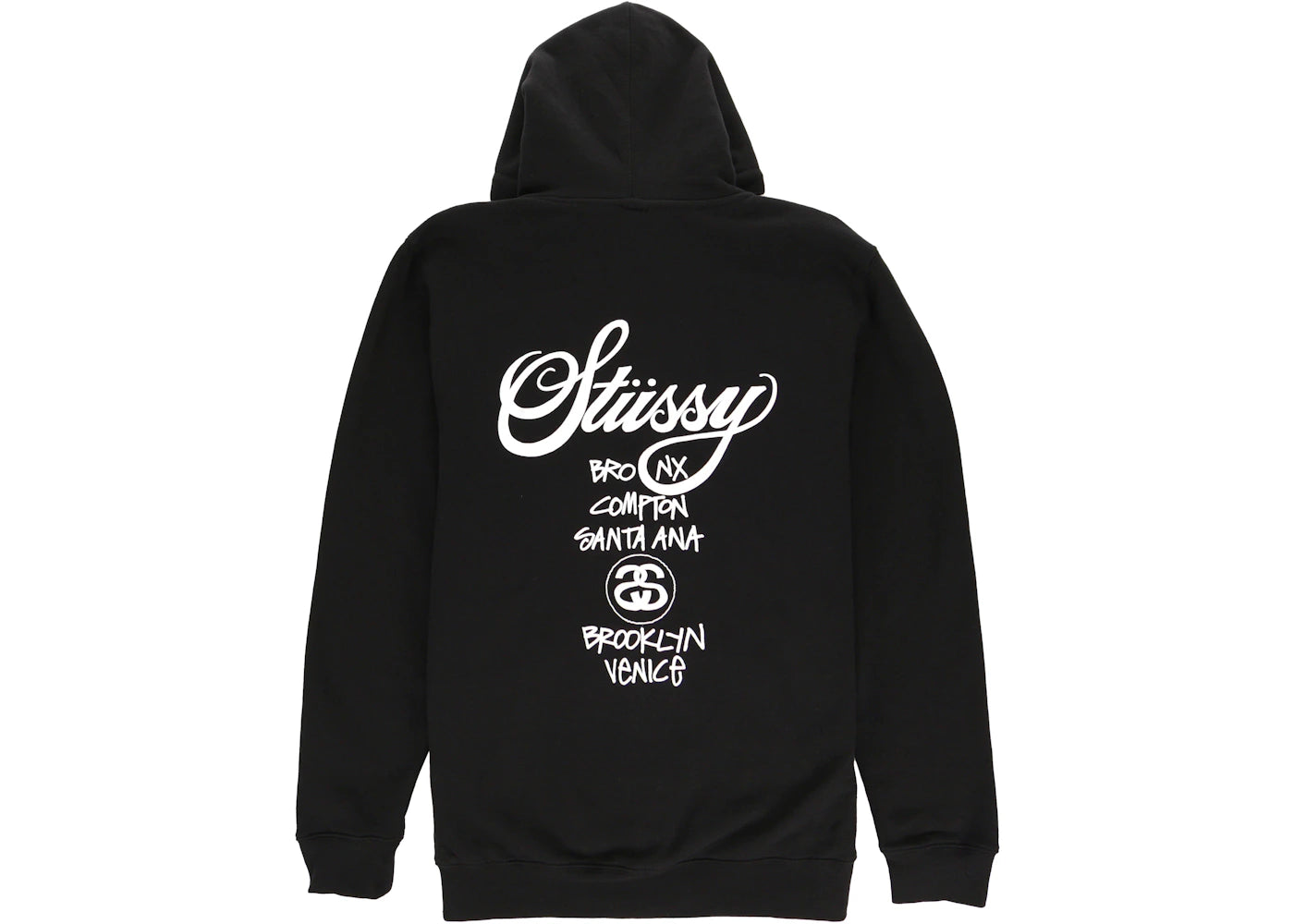 Stussy World Tour Zip Hoodie Black