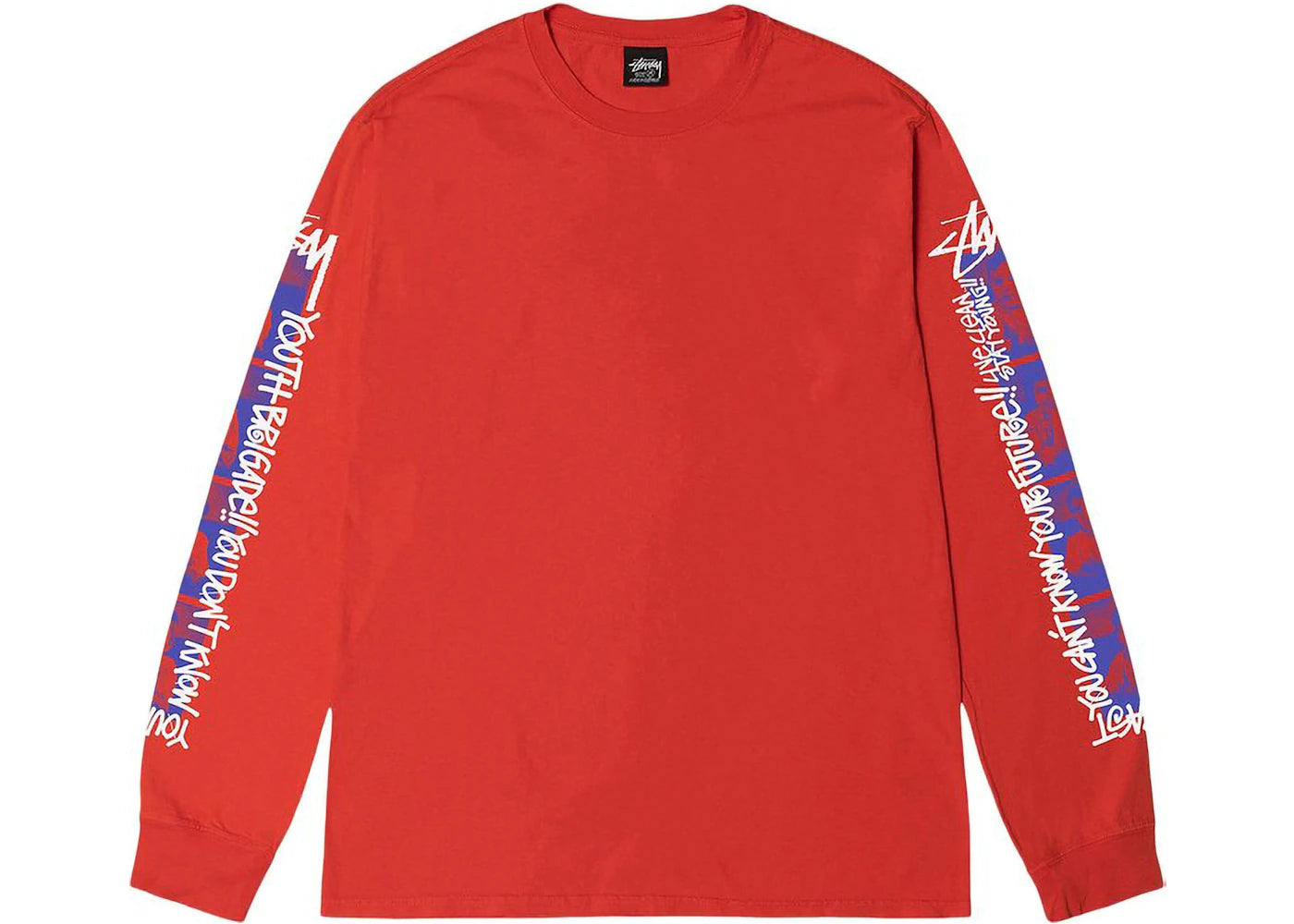 Stussy Youth Brigade Pigment Dyed Long-Sleeve Tee Tomato