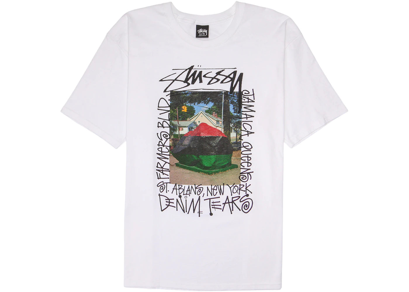 Stussy x Denim Tears Farmers Blvd Tee White
