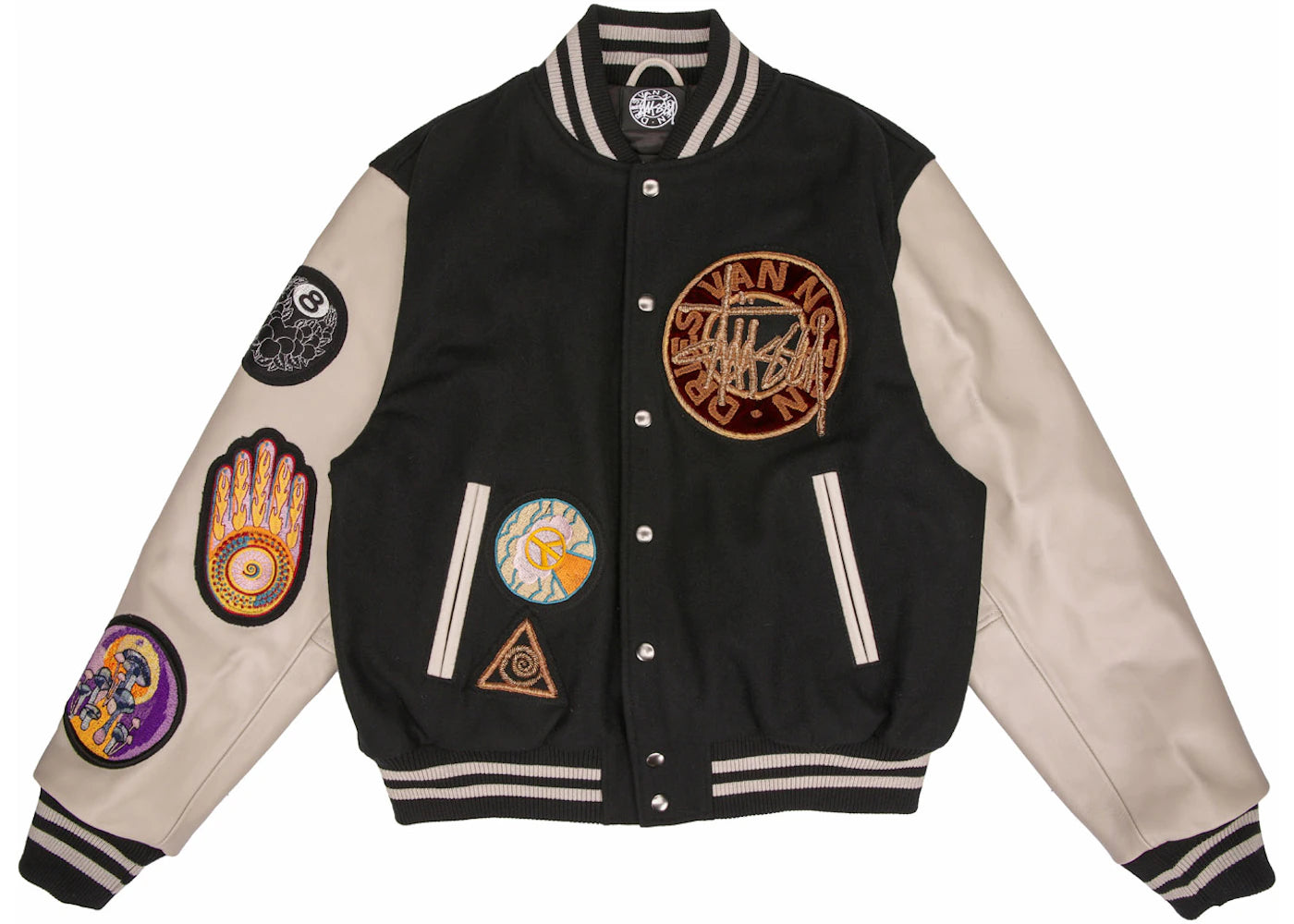 Stussy x Dries Van Noten Varsity Jacket Black