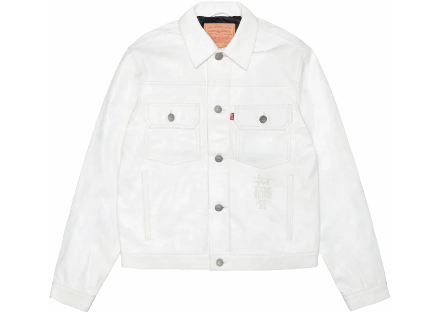 Stussy x Levi's Leather Trucker Jacket Tofu