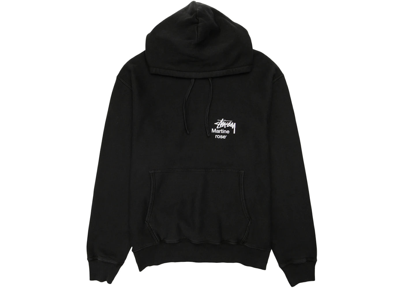Stussy x Martine Rose Collage Pigment Dyed Hoodie Black