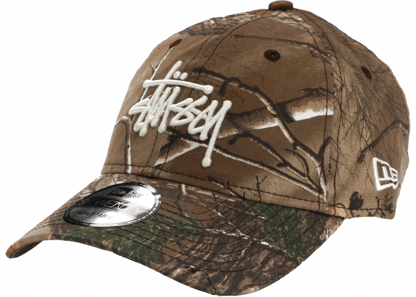Stussy x New Era 9Twenty Basic Strapback Hat Realtree