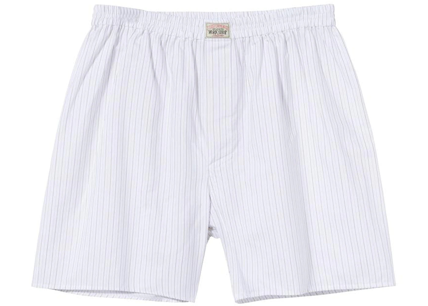 Stussy x Our Legacy Boxer Short Beige Brown Stripe