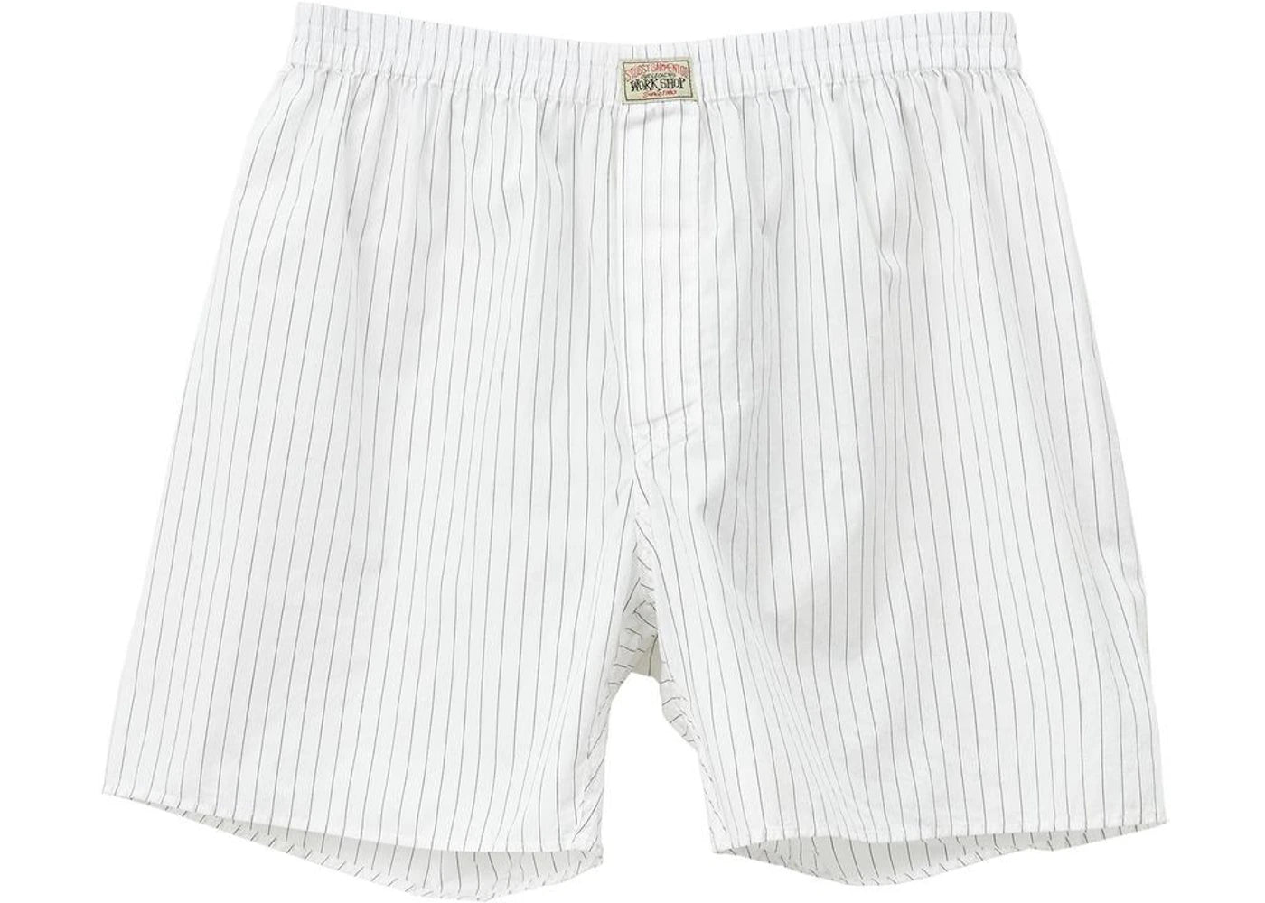 Stussy x Our Legacy Boxer Short Navy Pinstripe